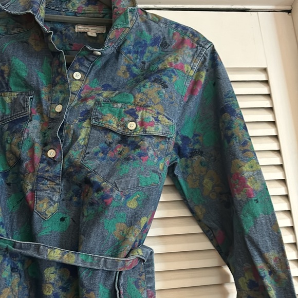 GAP maternity denim floral dress XS - Picture 4 of 4